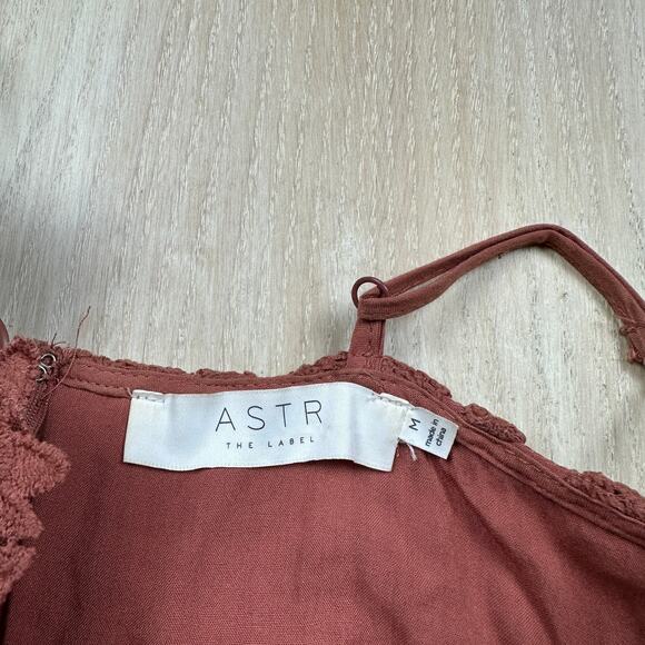 ASTR The Label Lace A-Line Spaghetti Strap Romantic Boho Chic Midi Dress Medium - Picture 15 of 16